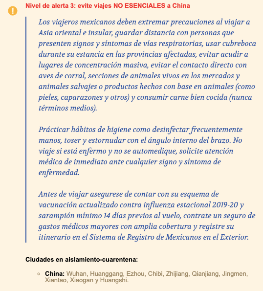 Clínica del Viajero recomendaciones para viajar a China