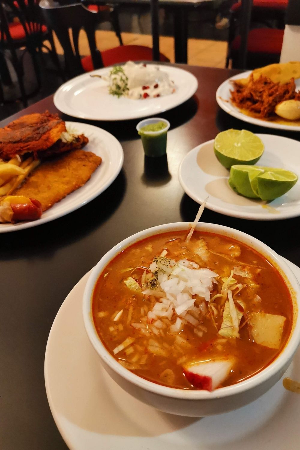 pozole rojo buffet