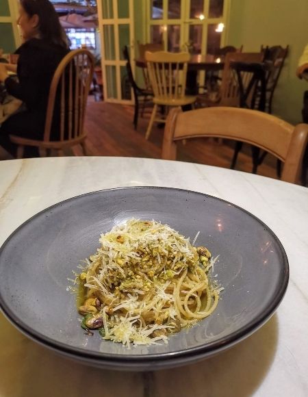 Pasta con pistaches