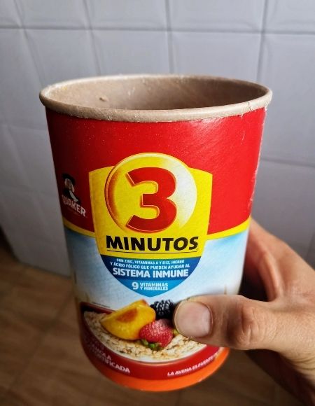 Telaraña en avena quaker.