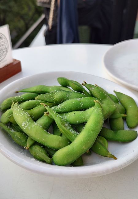 edamames al vapor con sal