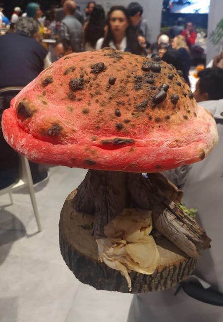 pizza en forma de hongo 