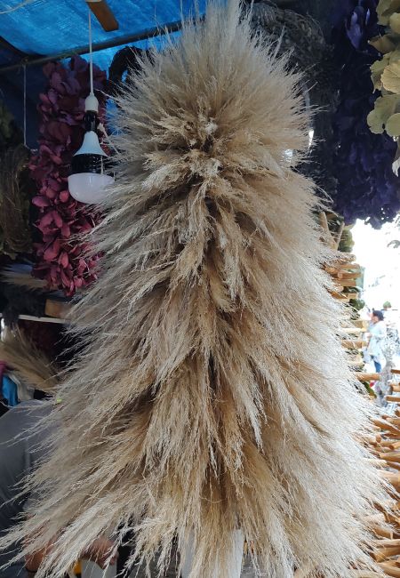 arbol de navidad hecho con pampas