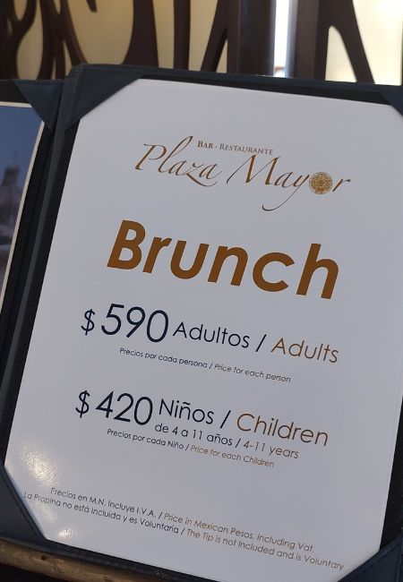 costo brunch Gran Hotel de la Ciudad de México