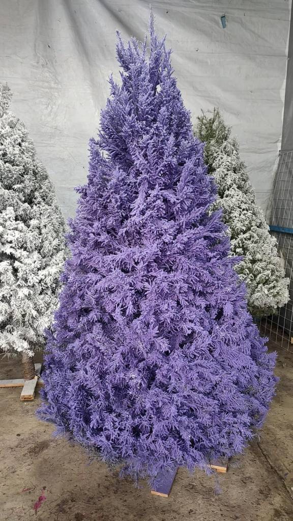 arbol de navidad morado